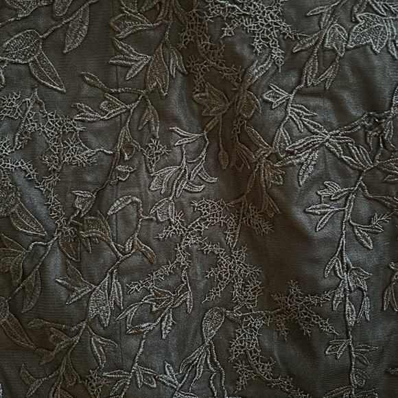 Black HOMECOMING dress lace up back w/ LACE Flower Details! NEVER WORN! - Picture 4 of 4